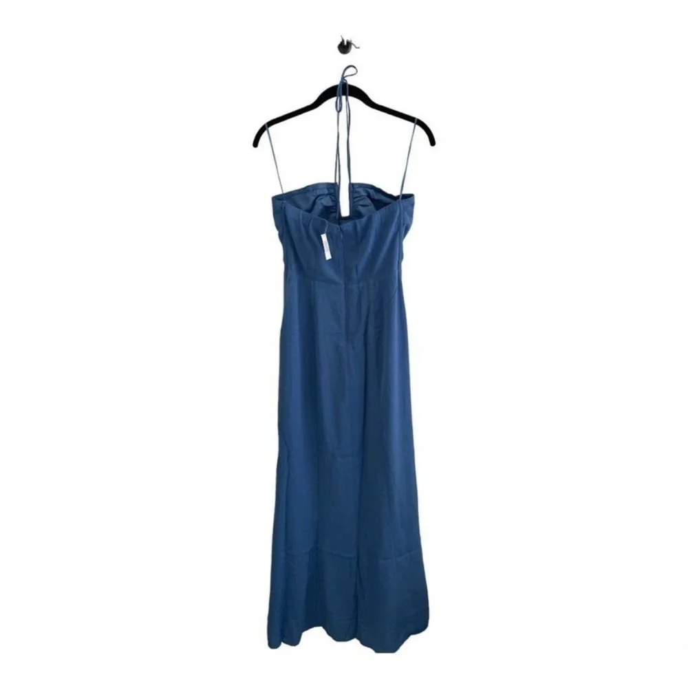 NWT Abercrombie & Fitch Halter Maxi Dress Cornflower Blue XSMALL Tall